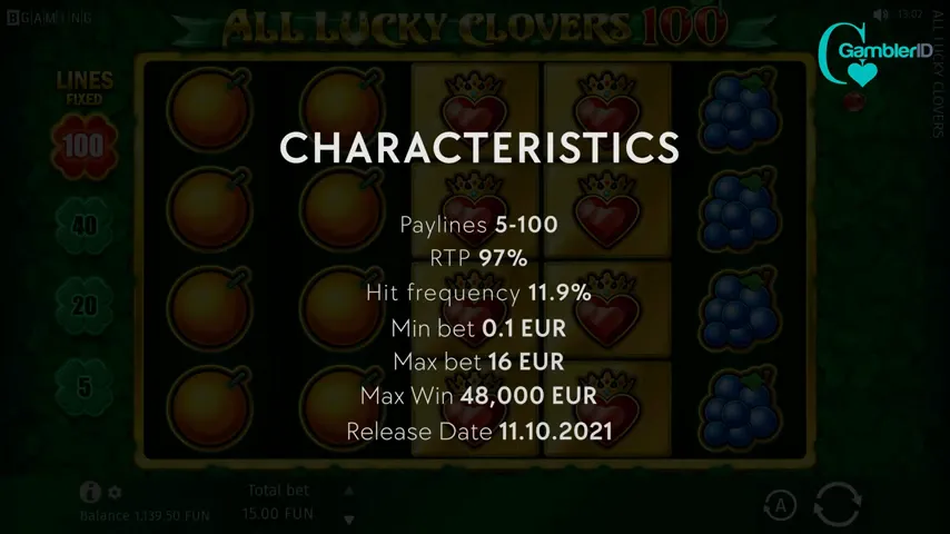 All Lucky Clovers 100 — capture d'écran
