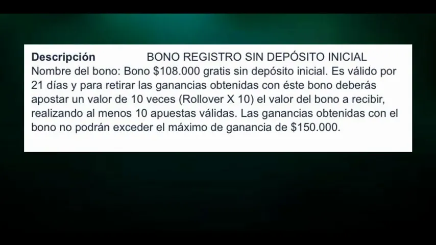 bonus sans dépôt — capture d'écran